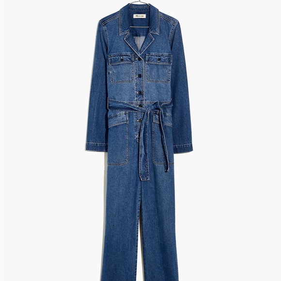 Madewell Denim Tie-Waist Jumpsuit in Claireville Wash - Picture 5 of 5